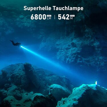 Ліхтарик підводний Sofirn SD09L 6800 люмен, LED, до 100м, з акумуляторами