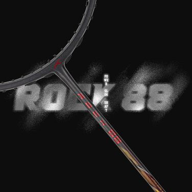 Бадмінтонна ракетка HUNDRED Rock 88 з вуглецевого волокна, 78 г, натяг 32 фунти, для гравців середнього рівня, з чохлом