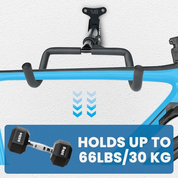 Настінна підставка для велосипеда, регульована, до 30 кг, для гірського, шосейного велосипеда, гаража та квартири