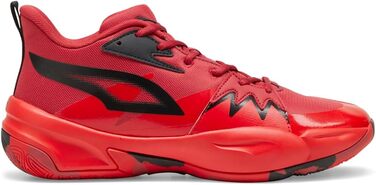 Кросівки баскетбольні PUMA Genetics для чоловіків, білий-електрик лайм, червоний, 43 EU