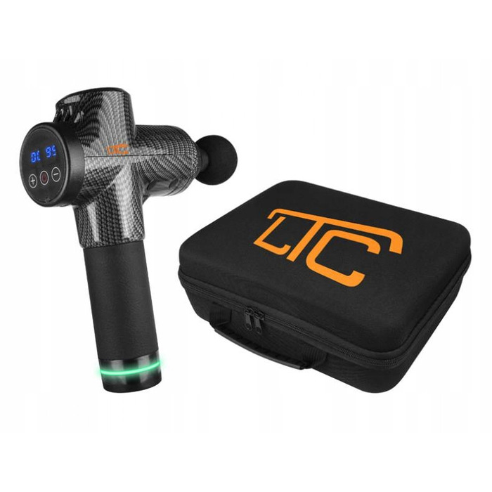 Перкусійний масажний пістолет PR0+ для тіла, спини, шиї та стоп (10 насадок)