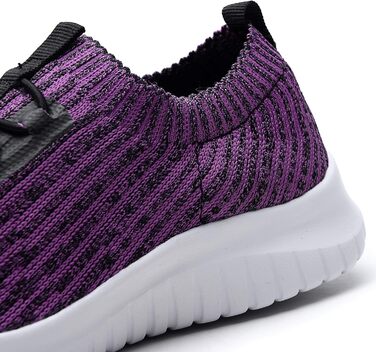 Кросівки жіночі TIOSEBON slip-on, фіолетові, легкі, дихаючі, для спорту та прогулянок, розмір 44 EU