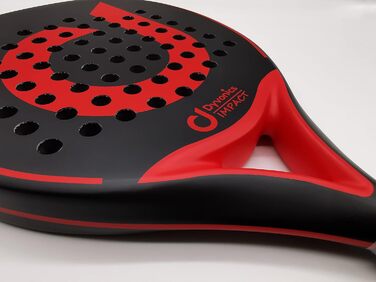 Ракетка для падел Dyvonics Impact чорно-червона, діамантова форма + чохол