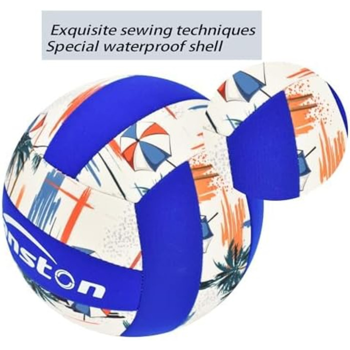 Волейбольний м'яч Senston для пляжу та активного відпочинку, водонепроникний, м'яка поверхня, блакитний колір