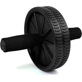 Колесо для пресу OcioDual з ручкою, тренажер для дому, AB Wheel (чорний)