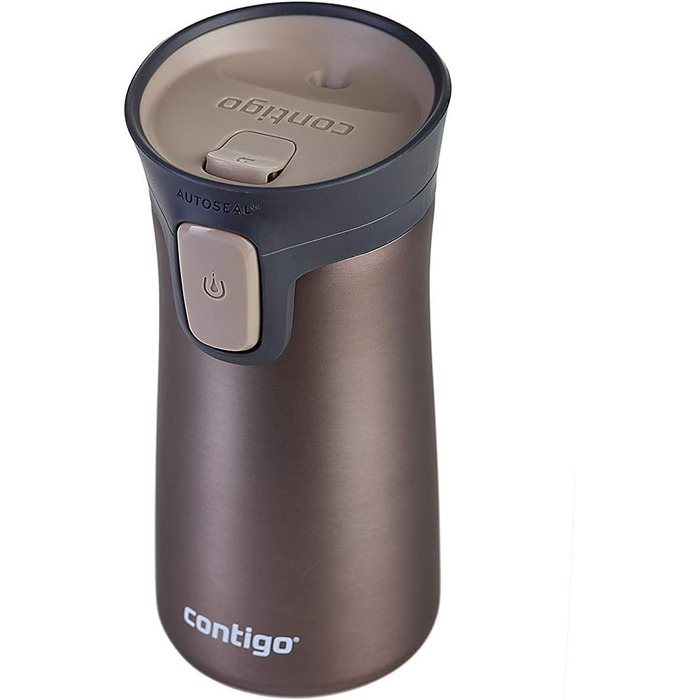 Термокухоль Contigo Pinnacle Autoseal 300 мл, нержавіюча сталь, ізольований, герметичний, для кави та напоїв на ходу, з кришкою Easy-Clean, без BPA, матовий сірий