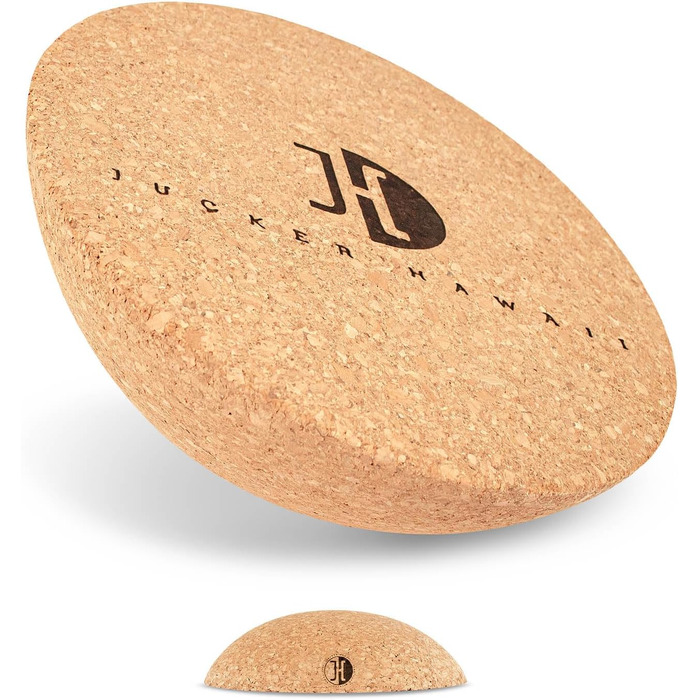 Балансувальна напівкуля JUCKER HAWAII Ocean Rocker з корку, Ø 30 см, висота 10 см, універсальна для баланс-бордів, 360° рух, тренування всього тіла, відчуття серфінгу