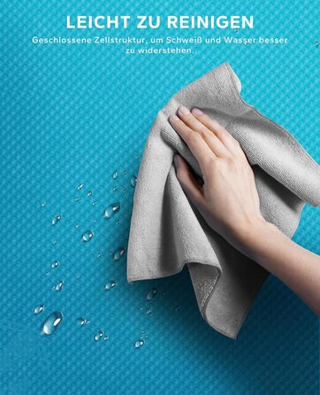 APBEAR Йога-мат XXL 213×152×0,8 см, фітнес-мат антиковзкий, високої щільності, PVC, для спорту та гімнастики, синій