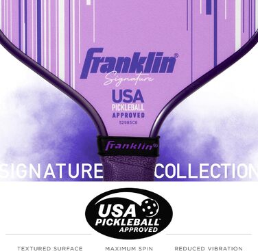 Професійна ракетка для піклболу Franklin Sports Signature з MaxGrit поверхнею, поліпропіленовий 13/16 мм сердечник, USAPA сертифікат, для турнірів