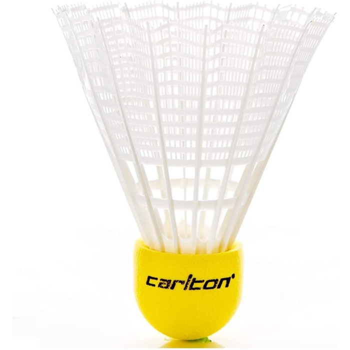 Бадмінтонний м'яч Carlton C100 Gelb, середньої швидкості (77 Grains), для учнів, юніорів та початківців (1x6 шт.)