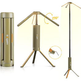 Ліхтар кемпінговий BougeRV 15600mAh, перезарядна лампа для кемпінгу, регульована висота та кут, IP54, водонепроникний, для кемпінгу, подорожей, надзвичайних ситуацій, зелений