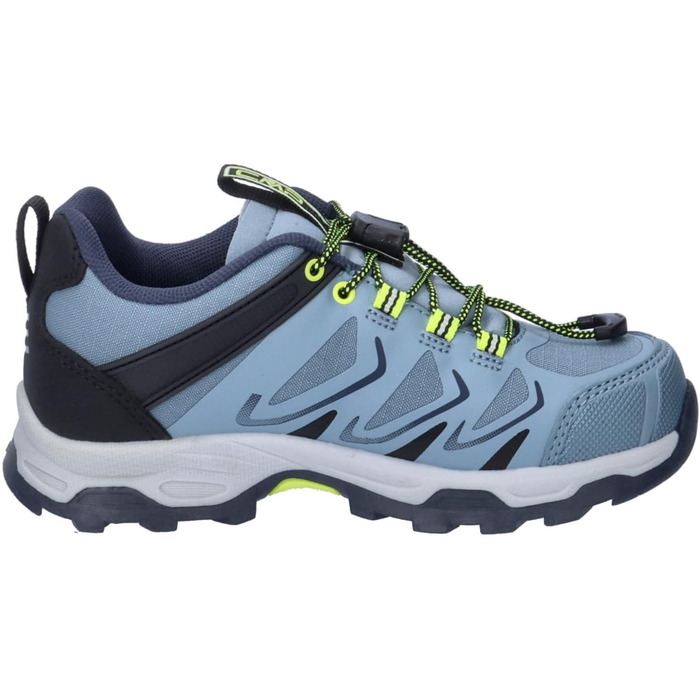 Дитячі черевики CMP Byne Low WP для активного відпочинку, водонепроникні, кольори: антрацит, кислотний зелений, розмір 35 EU