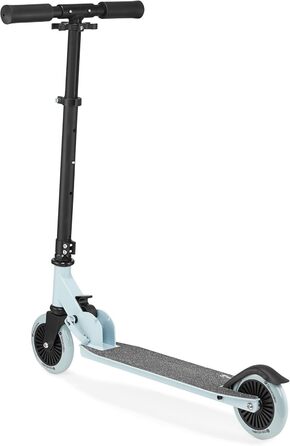Самокат дитячий HyperMotion Willy складаний, регульований кермо, гумові колеса, до 40 кг, чорний/блакитний