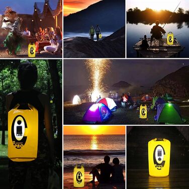 Водонепроникний рюкзак Qoolife з Bluetooth-динаміком 20L (жовтий)