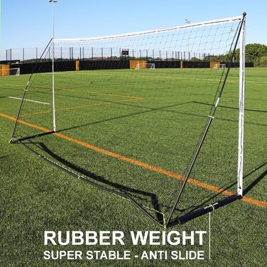 Футбольні ворота QUICKPLAY Kickster Pro 8x5' з базовою вагою для елітного тренування на газоні, твердих покриттях або траві [одне ворота]