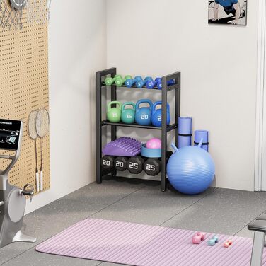 Регульований трирівневий стійка для гантелей 50см, Adjustable Kurzhantelständer