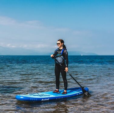 Надувна SUP-дошка AQUAPLANET Allround Ten 305 см для початківців і експертів, комплект: весло, плавник, насос, ремкомплект, рюкзак, страхувальний лиш, сухий мішок, ремінь для перенесення, помаранчева