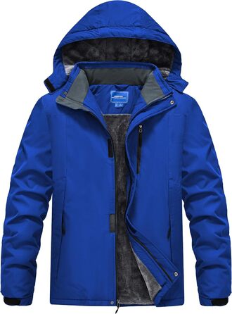 Зимова куртка для чоловіків, лижна куртка, водонепроникна, для активного відпочинку, вітронепроникна, сноубордистська куртка з відстібаною капюшоном, колір Ary Green (Königsblau), розмір 3XL