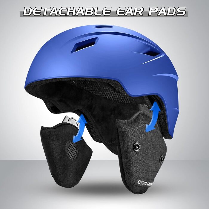 Шолом для сноуборду та гірських лиж Odoland з маскою: захист UV 400, вітрозахист, розмір M (55-59 см)