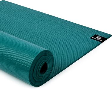 Йога-мат Yoga Studio, нековзкий, міцний, Oeko-Tex, для фітнесу, йоги та пілатесу, 183×61×0,6 см, бірюзовий
