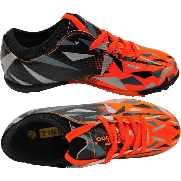 Дитячі футбольні бутси Kinder для газону, шнурівка, Outdoor, тренування, 30-40 (32 EU, помаранчевий)