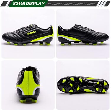 Дитячі футбольні бутси FG для хлопчиків та дівчаток, розмір 32 EU, чорний, модель S2116