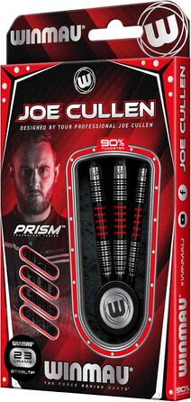 Дартс WINMAU Joe Cullen Special Edition 90% вольфрам, 23 г, сталевий наконечник, професійний набір з хвостовиками і оперенням