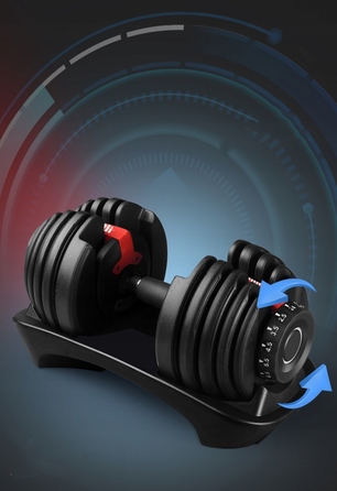 Регульовані обгумовані гантелі Fitli 1 x 24 кг