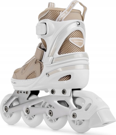 Роликові ковзани Blackwheels Flex Pro, регульовані, бежеві, розмір 34-37, колеса 80 мм, підшипники ABEC-7