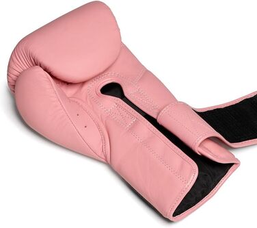 Боксерські рукавички Flow Challenge з натуральної шкіри для спарингу та тренувань (Муай Тай, кікбоксинг, ММА, бойові мистецтва), чоловічі та жіночі, рожеві, 10 oz