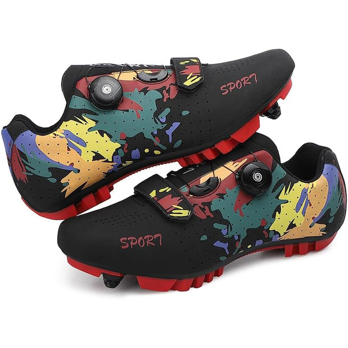 Велосипедні шкарпетки/взуття для чоловіків та жінок, MTB, Mountainbike, шкарпетки-кросівки, дихаючі, для їзди на велосипеді, білі (38 EU, чорний)