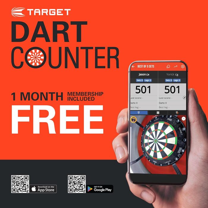 Дартси Target Raymond Van Barneveld Chrono, 95% вольфрам, 18/20 г, набір для електронних дартсів з кейсом Takoma та аксесуарами, м'які накінечники Pixel