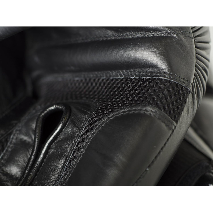 Боксерські рукавички Paffen Sport Black Logo, натуральна шкіра, 14 унцій, для спарингів і тренувань з боксу, кікбоксингу, муай тай, K1 та інших єдиноборств