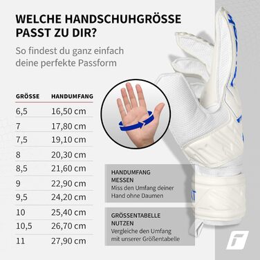 Воротарські рукавиці Reusch Attrakt Solid: професійні, з синтетичним латексом, біло-темно-сині (360° стабілізація)