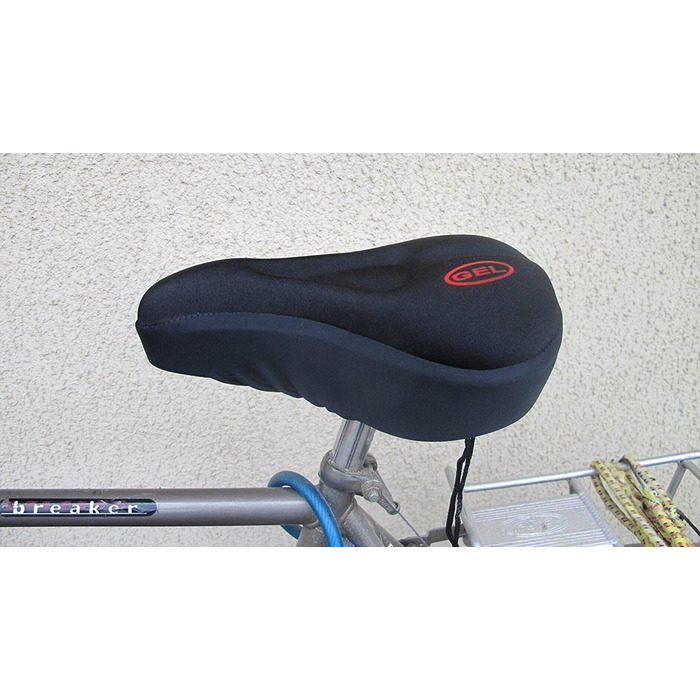 Велосипедне сідло Kany Gel - комфортне сідло з гелевим наповнювачем для гірського та шосейного велосипеда, чорне