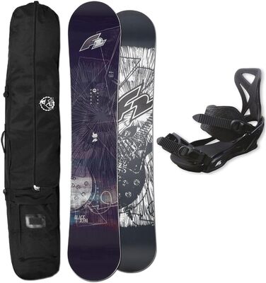 Чоловічий сноуборд F2 BLACKDECK 162 см Wide з кріпленнями F2 Sonic (розмір L) та чохлом