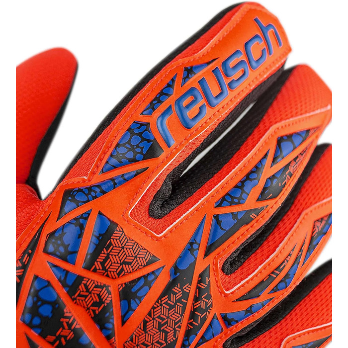 Воротарські рукавички Reusch Attrakt Silver NC, унісекс, розмір 9.5, помаранчево-синьо-чорні