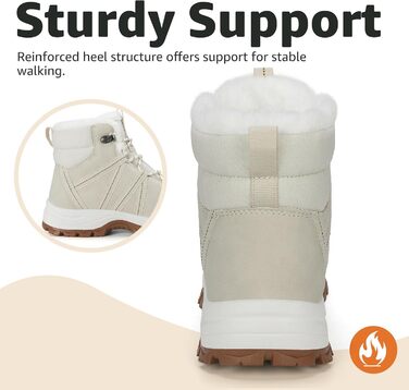 Зимові черевики Mishansha для жінок, утеплені, водонепроникні, для піших прогулянок, розмір 36-42, бежевий, білий, 41 EU