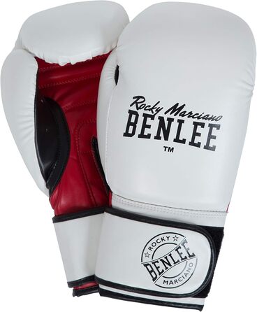 Боксерські рукавички BENLEE Rocky Marciano Carlos 14oz, білі/чорні/червоні