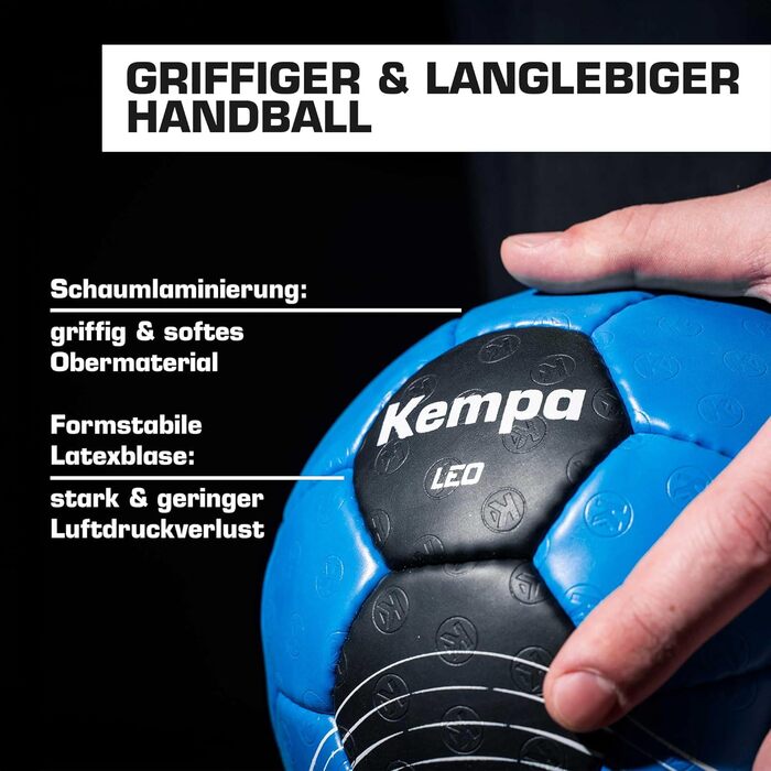 М'яч для гандболу Kempa Leo | Дитячий та дорослий, для тренувань та гри | Розміри 0-3