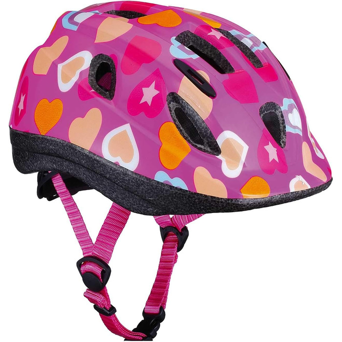 Дитячий велосипедний шолом BBB Cycling Boogy Heart для хлопчиків і дівчаток, захист для катання на велосипеді, скейтборді, самокаті, розмір M (52-56 см), унісекс