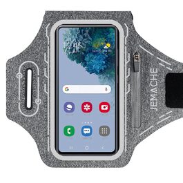 Спортивний браслет на руку JEMACHE для Samsung Galaxy S25/S24/S23/S22 Ultra/Plus/FE з кріпленням для навушників Buds Plus (Сірий)