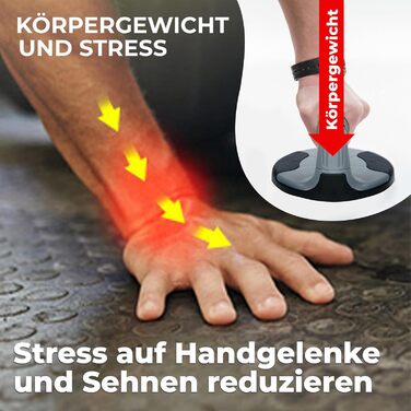 Стойка для віджимань ResultSport Power-Push-Up з м'якими ручками (чорний) для чоловіків та жінок, тренування грудей