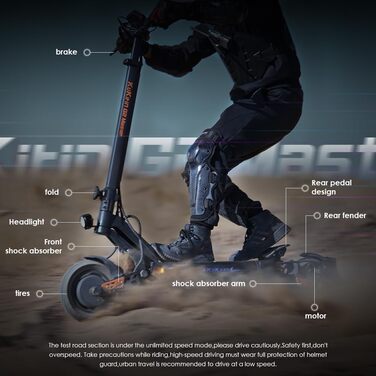 Електросамокат Kukirin G2 Master 52V 20.8Ah, запас ходу 70 км, 10'' колеса