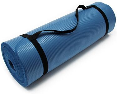 Килимок для йоги Wiltec, синій, 185x80x1,5 см, нековзний, товстий, для спорту та гімнастики