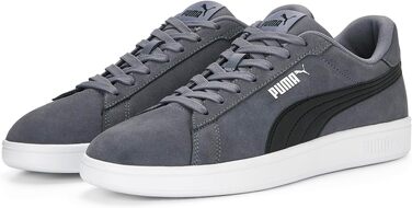 Кросівки Puma Smash V2 Low-Top унісекс, сірі з чорним та білим (Gray Tile/Black/White), розмір 44.5 EU