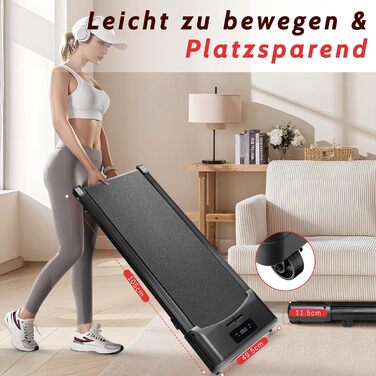 WalkingPad Klappване біговий тренажер для дому – 1-6 км/год, регулювання нахилу 0-6%, 2.0PS, LED-дисплей, без підлокітників