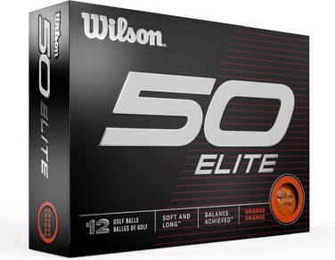 Гольф-м'ячі Wilson Fifty Elite, 12 шт, помаранчево-червоні (Sunset Chevron), 1.68 дюйма