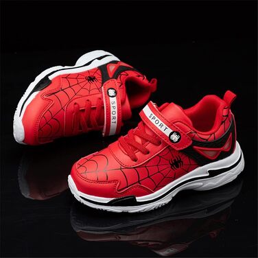 Дитячі кросівки Kinder Spinne для бігу та баскетболу, спортивне взуття для хлопчиків, розмір 27-39 EU (32 EU, червоний)