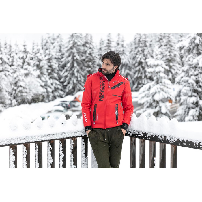 Куртка Softshell Geographica Norway Royaute для чоловіків, водонепроникна, вітростійка, для туризму та катання на лижах, блакитна (M)